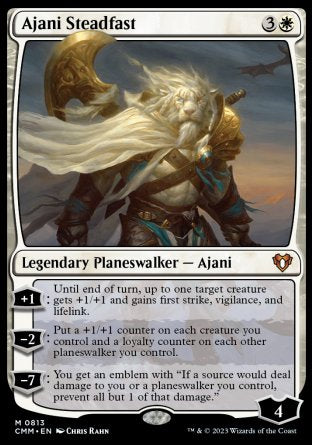 (813) Magic The Gathering Commander Masters: Extras Single: Ajani Steadfast  Mythic