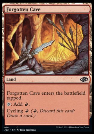 (814) Magic The Gathering Jumpstart 2022 Single: Forgotten Cave  Common