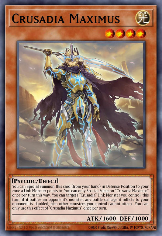 (081) YuGiOh TCG MP19: 2019 Gold Sarcophagus Tin Mega Pack Single: Crusadia Maximus  Secret Rare