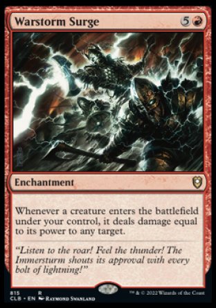 (815) Magic The Gathering Commander Legends: Battle for Baldur's Gate: Extras Single: Warstorm Surge  Rare