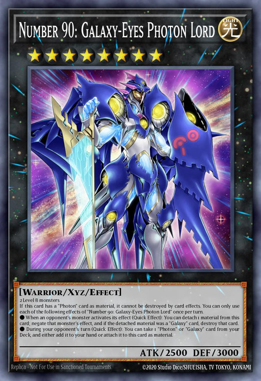 (033) YuGiOh TCG MP25: 2025 Mega-Pack Tin Single: Number 90: Galaxy-Eyes Photon Lord  Starlight Rare