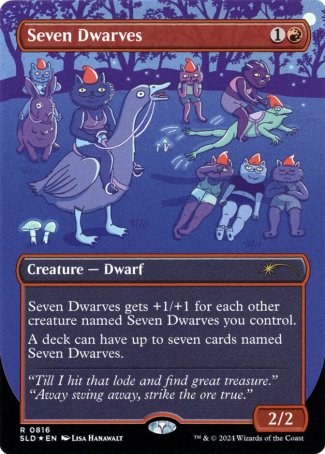 (816) Magic The Gathering Secret Lair Drop Series Single: Seven Dwarves (V.4) Holo Rare