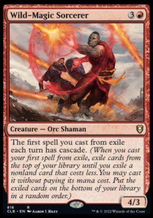 (816) Magic The Gathering Commander Legends: Battle for Baldur's Gate: Extras Single: Wild-Magic Sorcerer  Rare