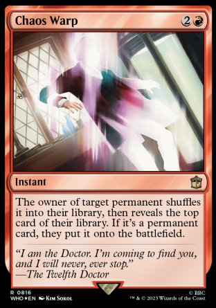 (816) Magic The Gathering Universes Beyond: Doctor Who: Extras Single: Chaos Warp (V.2)  Rare
