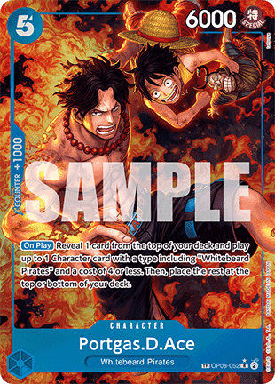 (OP08-052) One Piece TCG OP10: Royal Blood Single: Portgas.D.Ace (OP08-052)  Treasure Rare