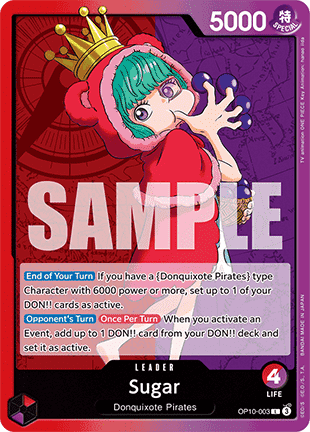 (003) One Piece TCG OP10: Royal Blood Single: Sugar (OP10-003) (V.1)  Leader