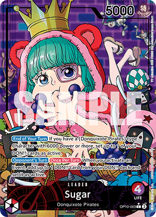 (003) One Piece TCG OP10: Royal Blood Single: Sugar (OP10-003) (V.2)  Alternate Art