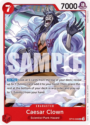 (006) One Piece TCG OP10: Royal Blood Single: Caesar Clown (OP10-006)  Uncommon