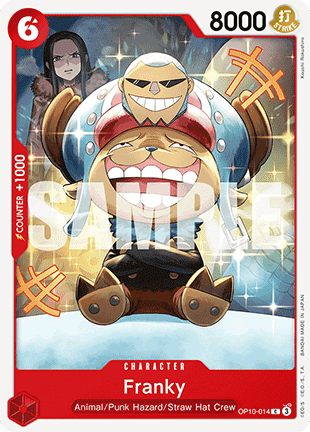 (014) One Piece TCG OP10: Royal Blood Single: Franky (OP10-014)  Common