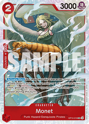 (016) One Piece TCG OP10: Royal Blood Single: Monet (OP10-016) (V.1)  Super Rare