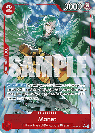 (016) One Piece TCG OP10: Royal Blood Single: Monet (OP10-016) (V.2)  Alternate Art