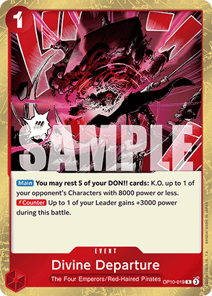(019) One Piece TCG OP10: Royal Blood Single: Divine Departure (OP10-019) (V.1)  Rare