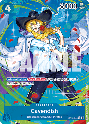 (045) One Piece TCG OP10: Royal Blood Single: Cavendish (OP10-045) (V.2)  Alternate Art