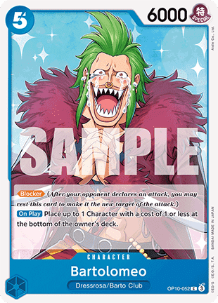 (052) One Piece TCG OP10: Royal Blood Single: Bartolomeo (OP10-052)  Common