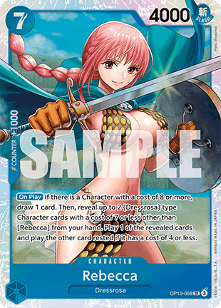 (058) One Piece TCG OP10: Royal Blood Single: Rebecca (OP10-058) (V.1)  Super Rare