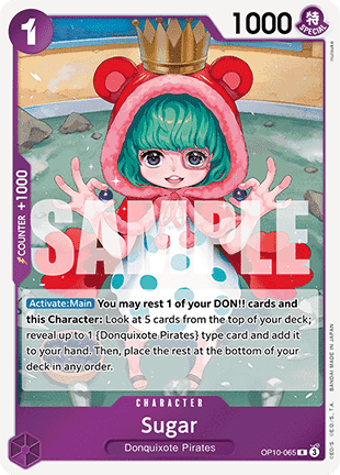 (065) One Piece TCG OP10: Royal Blood Single: Sugar (OP10-065)  Rare