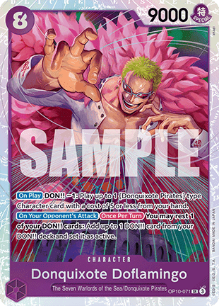(071) One Piece TCG OP10: Royal Blood Single: Donquixote Doflamingo (OP10-071) (V.1)  Super Rare