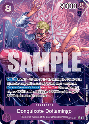 (071) One Piece TCG OP10: Royal Blood Single: Donquixote Doflamingo (OP10-071) (V.2)  Alternate Art
