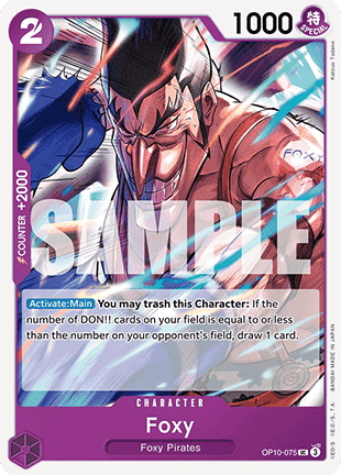 (075) One Piece TCG OP10: Royal Blood Single: Foxy (OP10-075)  Uncommon