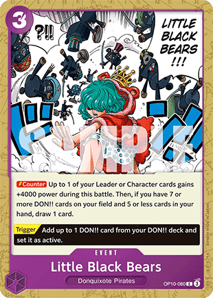 (080) One Piece TCG OP10: Royal Blood Single: Little Black Bears (OP10-080)  Common