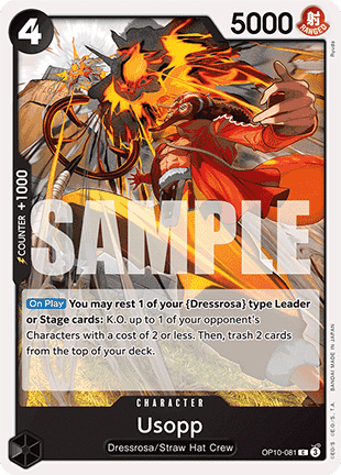 (081) One Piece TCG OP10: Royal Blood Single: Usopp (OP10-081)  Common