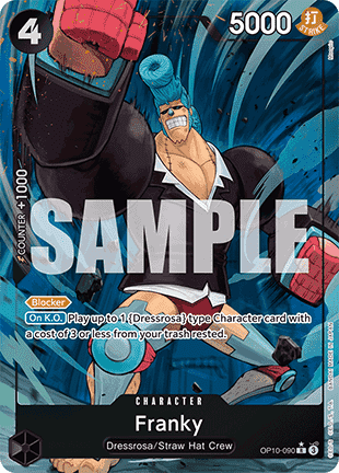 (090) One Piece TCG OP10: Royal Blood Single: Franky (OP10-090) (V.2)  Alternate Art