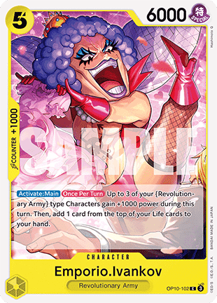 (102) One Piece TCG OP10: Royal Blood Single: Emporio.Ivankov (OP10-102)  Common