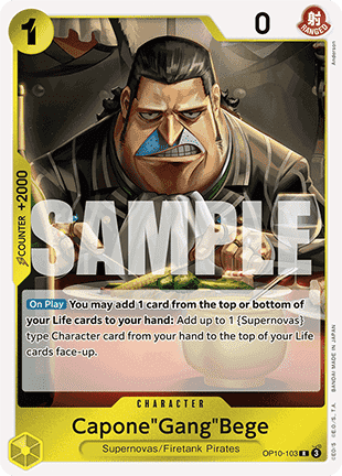 (103) One Piece TCG OP10: Royal Blood Single: CaponeGangBege (OP10-103)  Rare