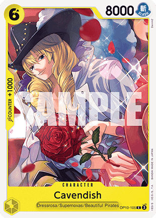 (105) One Piece TCG OP10: Royal Blood Single: Cavendish (OP10-105)  Common