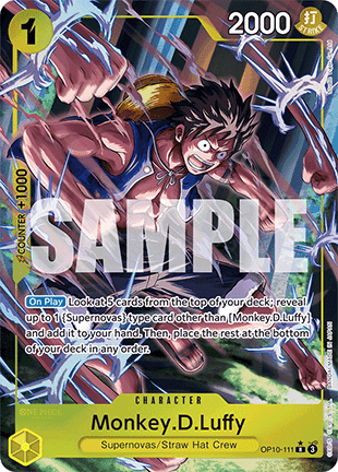 (111) One Piece TCG OP10: Royal Blood Single: Monkey.D.Luffy (OP10-111) (V.2)  Alternate Art