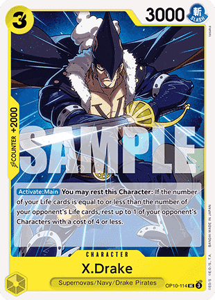 (114) One Piece TCG OP10: Royal Blood Single: X.Drake (OP10-114)  Uncommon