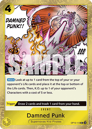 (116) One Piece TCG OP10: Royal Blood Single: Damned Punk (OP10-116)  Rare