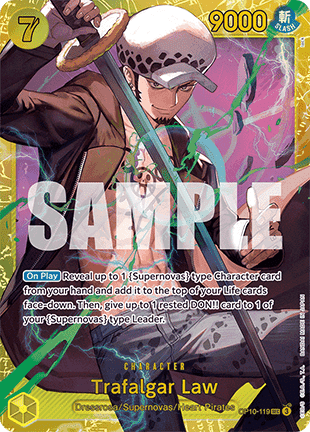 (119) One Piece TCG OP10: Royal Blood Single: Trafalgar Law (OP10-119) (V.1)  Secret Rare