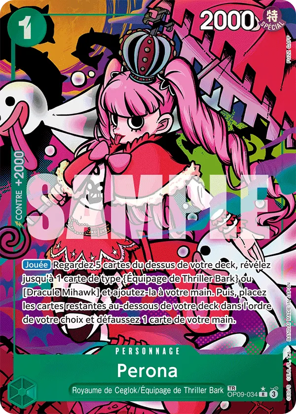 (OP09-034) One Piece TCG OP10: Royal Blood Single: Perona (OP09-034)  Treasure Rare