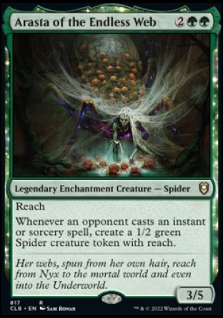 (817) Magic The Gathering Commander Legends: Battle for Baldur's Gate: Extras Single: Arasta of the Endless Web  Rare