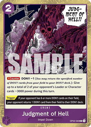 (OP02-089) One Piece TCG PRB01: The Best Single: Judgment of Hell (OP02-089) (V.1)  Rare