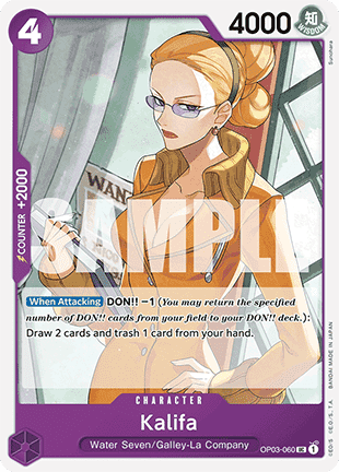 (OP03-060) One Piece TCG PRB01: The Best Single: Kalifa (OP03-060) (V.1)  Uncommon