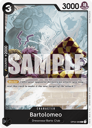 (OP04-089) One Piece TCG PRB01: The Best Single: Bartolomeo (OP04-089) (V.1)  Rare