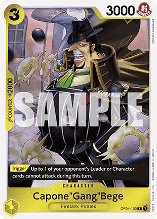 (OP04-100) One Piece TCG PRB01: The Best Single: CaponeGangBege (OP04-100) (V.1)  Rare
