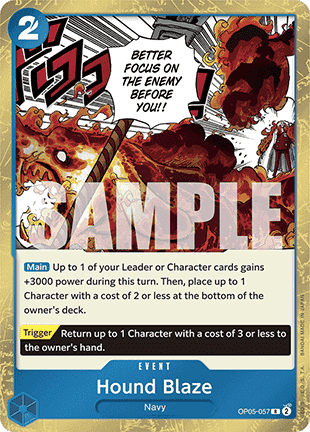 (OP05-057) One Piece TCG PRB01: The Best Single: Hound Blaze (OP05-057) (V.1)  Rare