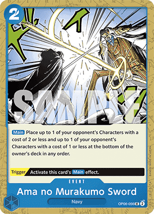 (OP06-056) One Piece TCG PRB01: The Best Single: Ama no Murakumo Sword (OP06-056) (V.1)  Uncommon