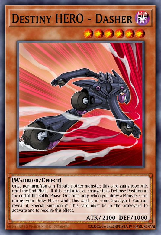 (004) YuGiOh TCG OP18: OTS Tournament Pack 18 Single: Destiny HERO - Dasher  Super Rare