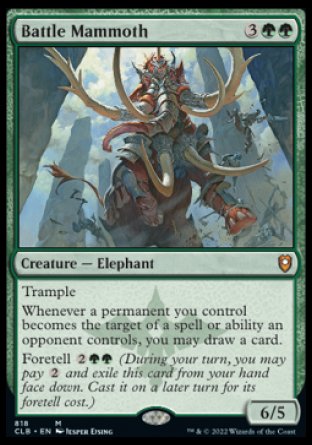 (818) Magic The Gathering Commander Legends: Battle for Baldur's Gate: Extras Single: Battle Mammoth  Mythic