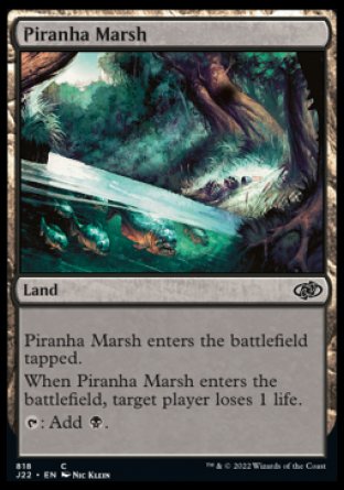 (818) Magic The Gathering Jumpstart 2022 Single: Piranha Marsh  Common