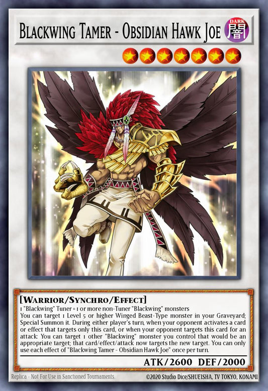 (012) YuGiOh TCG PGL2: Premium Gold 2 Single: Blackwing Tamer - Obsidian Hawk Joe  Gold Secret Rare