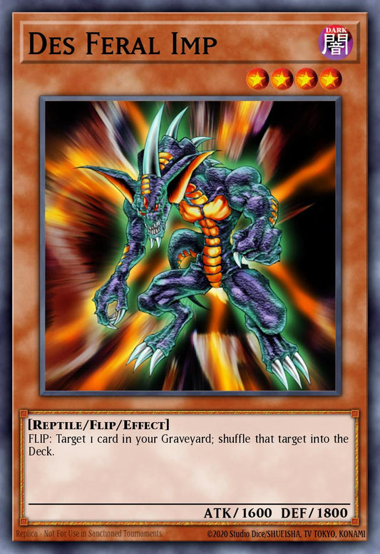 (EN014) YuGiOh TCG DCR: Dark Crisis Single: Des Feral Imp (V.2 - Rare)  Rare