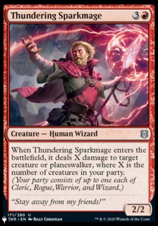 (171) Magic The Gathering The List Single: Thundering Sparkmage  Uncommon