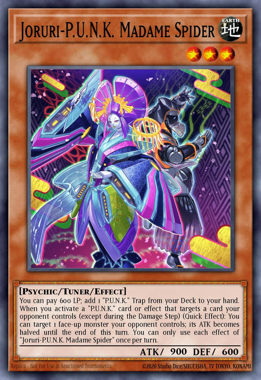 (072) YuGiOh TCG BLMM: Battles of Legend: Monster Mayhem Single: Joruri-P.U.N.K. Madame Spider  Ultra Rare