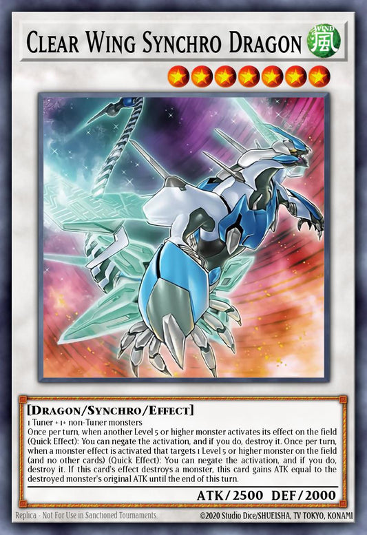 (249) YuGiOh TCG RA04: Quarter Century Stampede Single: Clear Wing Synchro Dragon (V.1 - Platinum Secret Rare)  Platinum Secret Rare