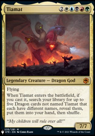 (235) Magic The Gathering The List Single: Tiamat  Mythic